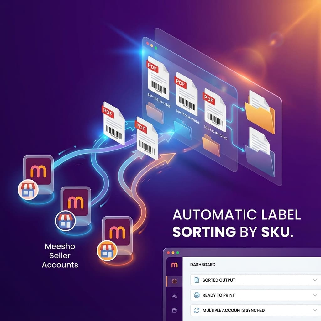 Meesho Multi-Account Label Sorting