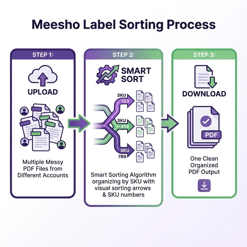 Meesho Label Sorting Process
